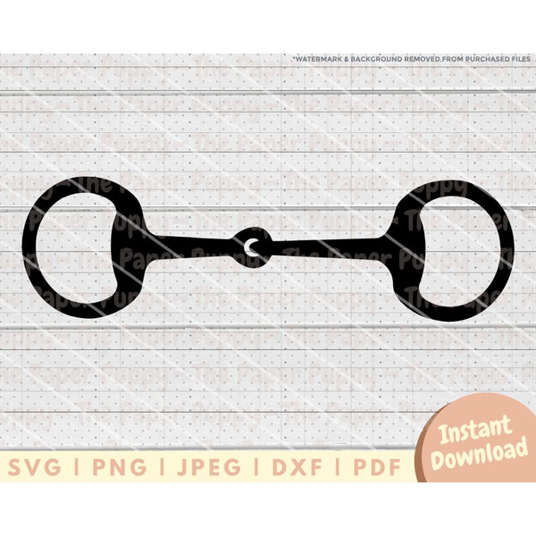 Snaffle Bit SVG File - PNG, PDF, Dxf, Cut File for Cutters and More - Horse Tack Instant Digital Download - Equine Clipart Vector