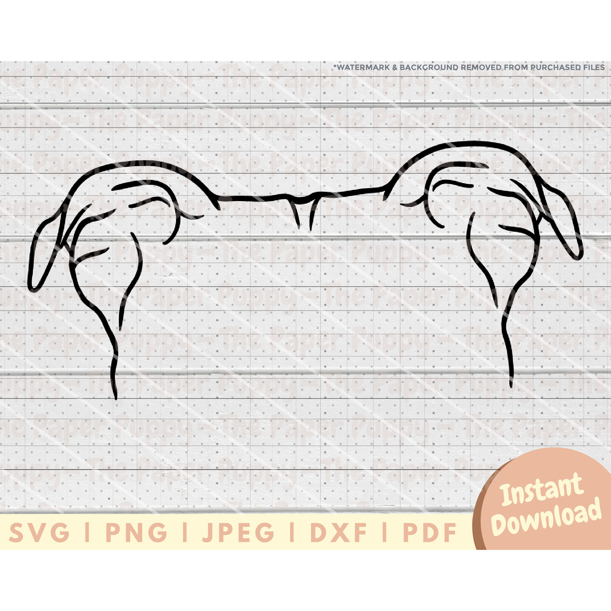 Pit Bull Ear SVG File - PNG, PDF, Dxf, Cut File for Cutters