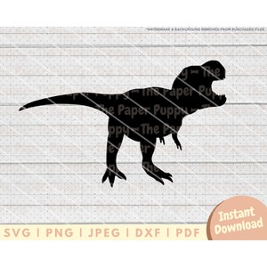 T Rex SVG File - PNG, PDF, Dxf, Cut File for Cutters and More - Dinosaur Instant Digital Download - Tyrannosaurus Rex Clipart Vector