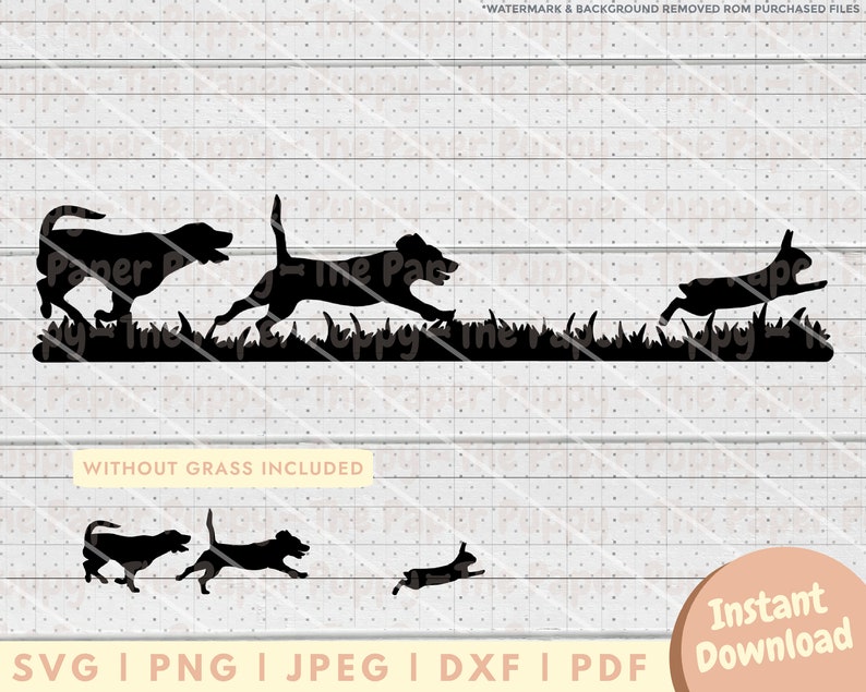 Rabbit Hunting SVG - PNG, PDF, Dxf, Cut File for Cutters and More ...