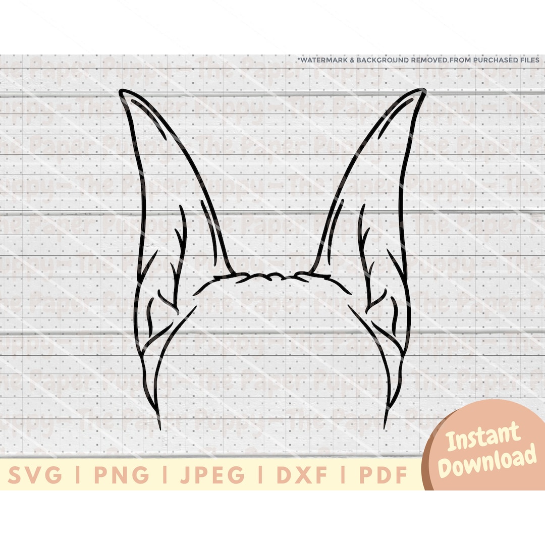 Great Dane Ear SVG File - PNG, PDF, Dxf, Cut File for Cutters and More ...