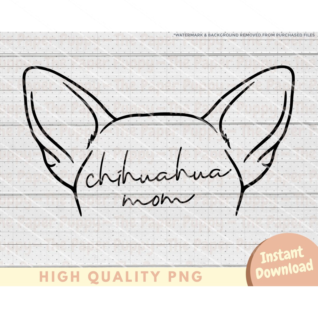 Chihuahua Ear SVG File PNG, PDF, Dxf, Cut File for Cutters and More ...