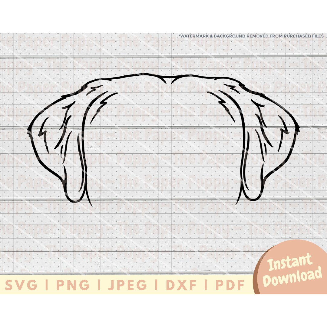 Lab Ear SVG File PNG, PDF, Dxf, Cut File for Cutters and More Lab Ears
