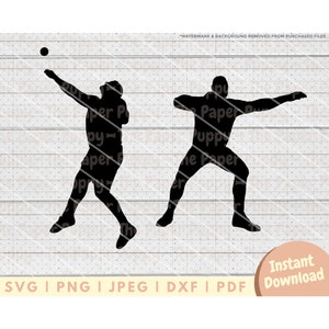 May include: Silhouette of two athletes throwing a shot put. The athletes are in mid-throw, with their bodies contorted in a dynamic pose. The image is in black and white, with a white background.
