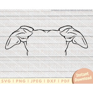 File SVG dell'orecchio del levriero - PNG, PDF, Dxf, file di taglio per taglierini e altro ancora - File di taglio delle orecchie del levriero - Download del contorno dell'orecchio del cane