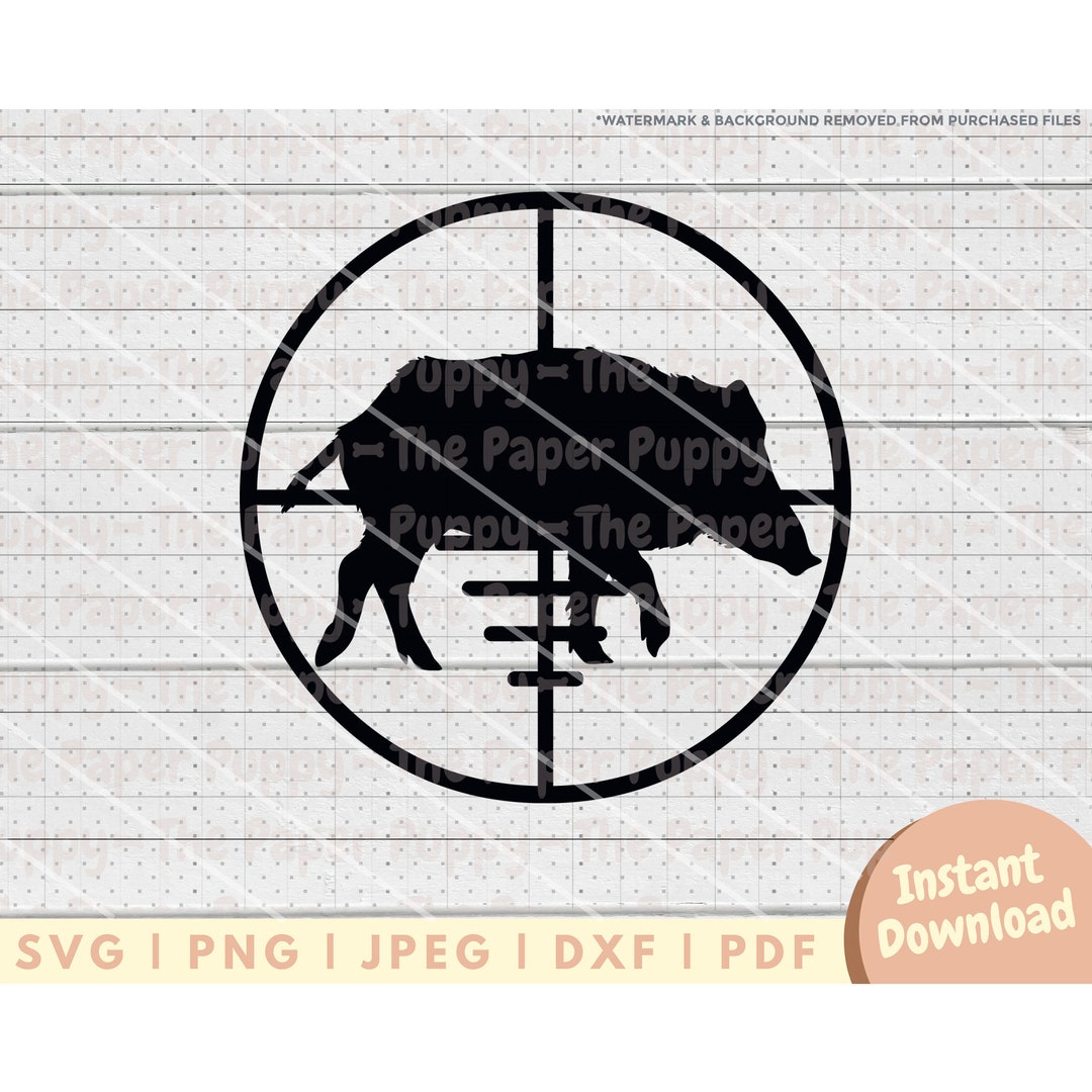 Hog Hunting SVG File - PNG, PDF, Dxf, Cut File for Cutters & More ...