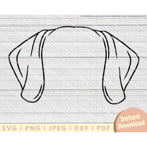 Weimaraner Ear SVG File - PNG, PDF, Dxf, Cut File for Cutters and More - Weimaraner Mom Cut File - Weimaraner Ear Outline Download