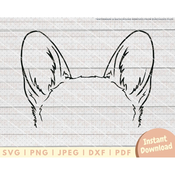 Corgi Ear SVG File - PNG, PDF, Dxf, Cut File for Cutters and More - Pembroke Welsh Corgi Mom Cut File - Dog Ear Outline Download