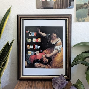 Kunstdruck "you should smile more" inkl. Spende an das Autonome Frauenhaus Frankfurt