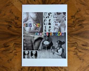 Art print "they say beauty is pain" incl. donation