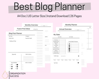 Blog Planner | Portable Blog Workbook | Blogging Planner | Ultimate Blogging Planner | Blog Post Planner | Blog Organizer
