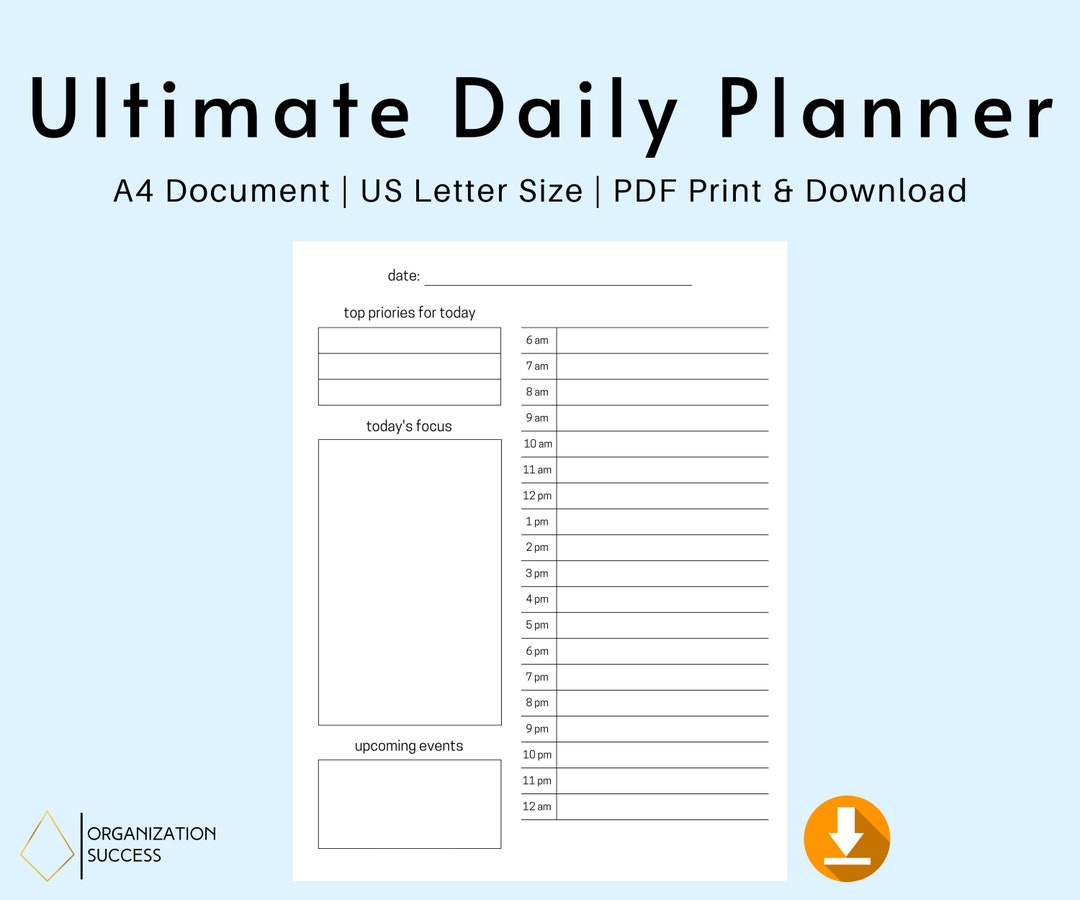 Desktop Daily Planner Perfect Planner for Daily Productivity Increase