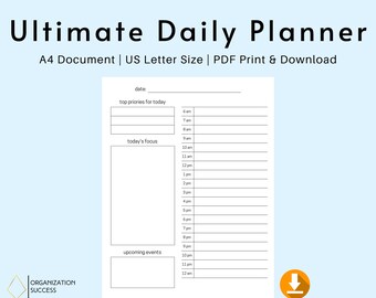 Desktop Daily Planner | Perfect Planner for Daily Productivity | Increase Productivity | Daily Planner | Productivity Planner