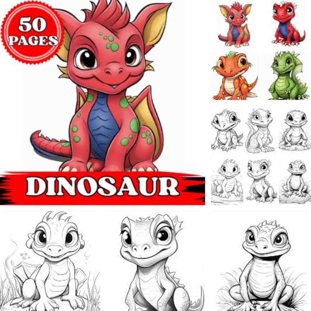 Dinosaur Coloring Pages | Fun Dino Coloring Book for Kids Adults ...