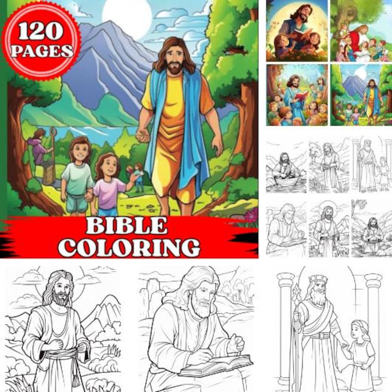 Bible Coloring Book Pages for Kids, Adults & Children – Printable ...