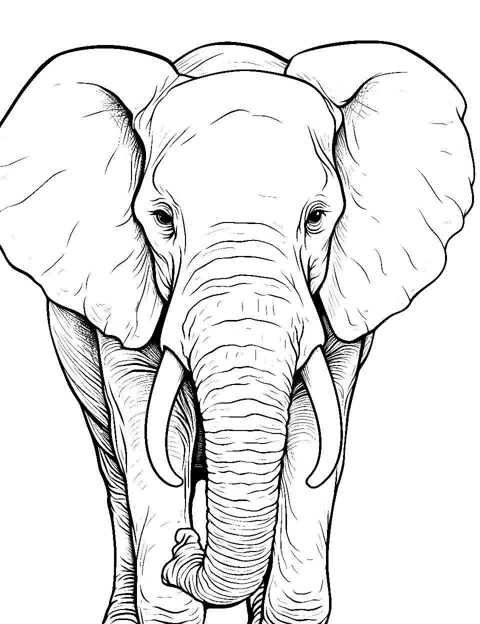 25 Elephant Coloring Pages ,printable Pdf Book for Kids and Adults - Etsy