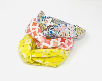 Headband Knot Headband BIO Jersey GOTS Certified Flowers Flowers