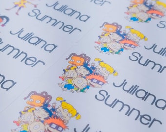 Etiquette autocollante de garderie à personnaliser, étiquette d'école, étiquettes de fête d'anniversaire