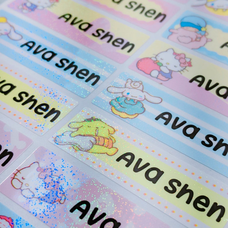 Baby Name Labels Personalize Kid Sticker Waterproof Name Etsy