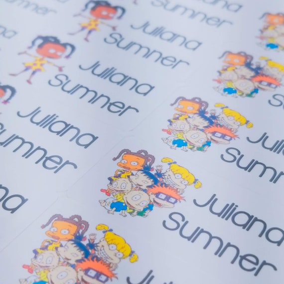 Daycare Sticker Label Personalize School Label Birthday Party Labels Kids Name Sticker Waterproof Kid Preschool Stickers Rugrats Cute Baby