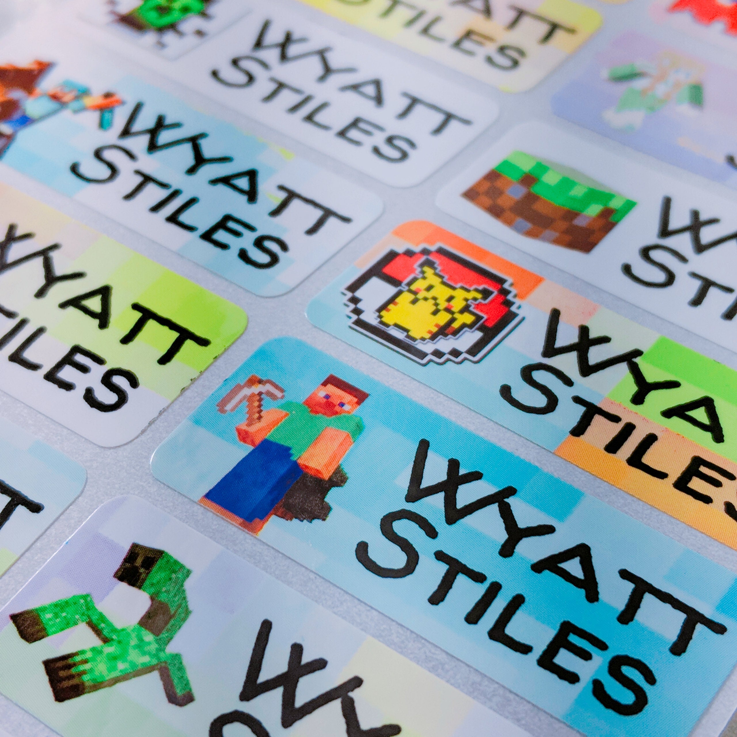 Baby Name Labels Personalize Kid Sticker Waterproof Name Etsy