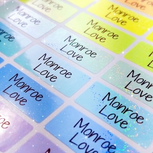 Waterdichte naamstickers babylabel naamlabels voor kinderen, personaliseer sticker voor kinderen, adresretourlabel, waterdicht babyfleslabel prinses