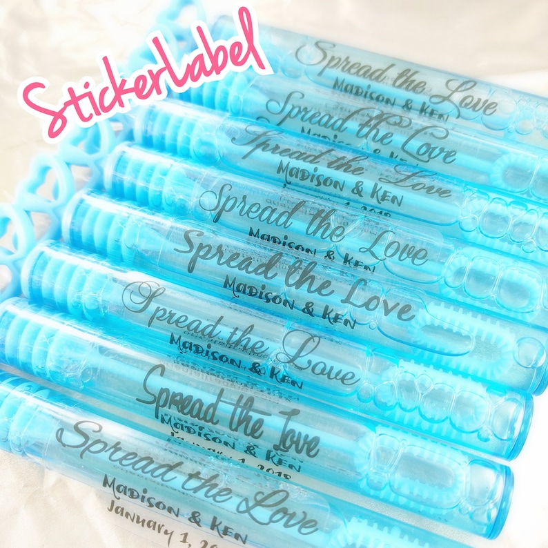 Wedding Bubbles Labels Custom Stickers Party Favor Label Etsy