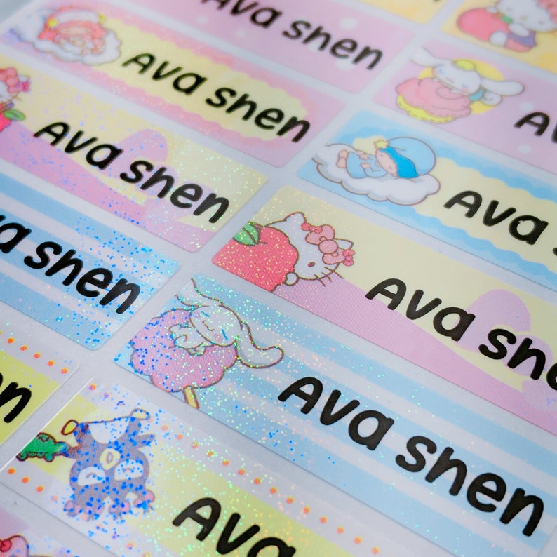 Baby Name Labels Personalize Kid Sticker Waterproof Name Etsy