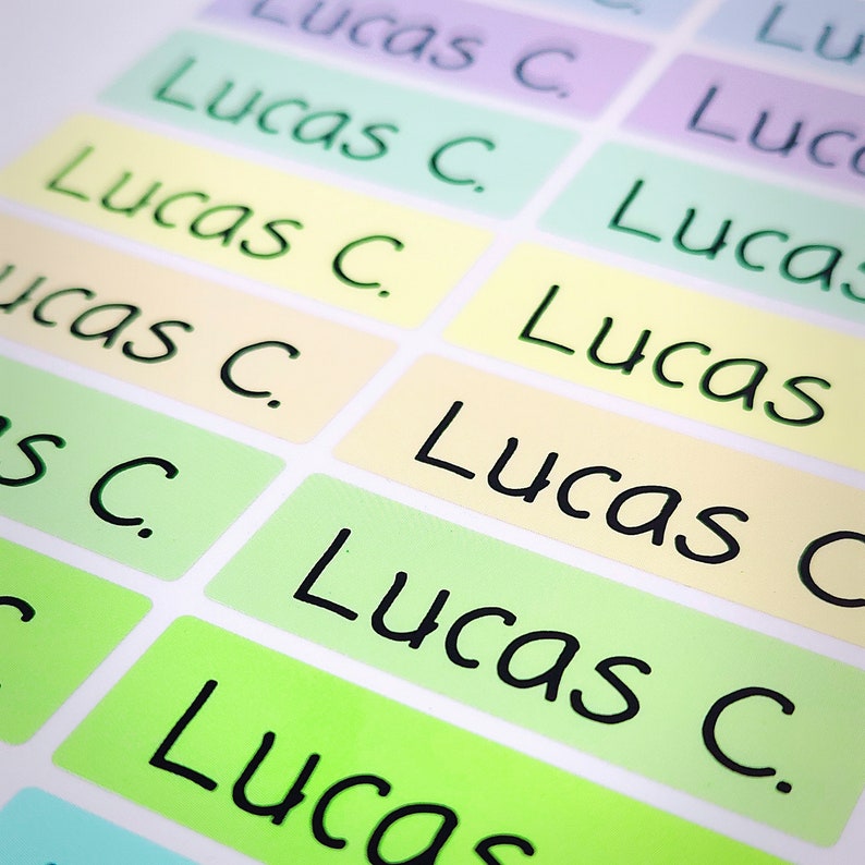 Name Label School Label Waterproof Label Daycare Stickers Kids Etsy