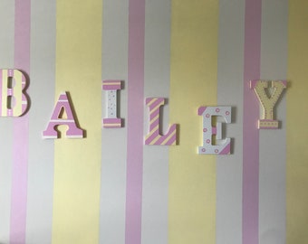 Custom hand painted wooden letters