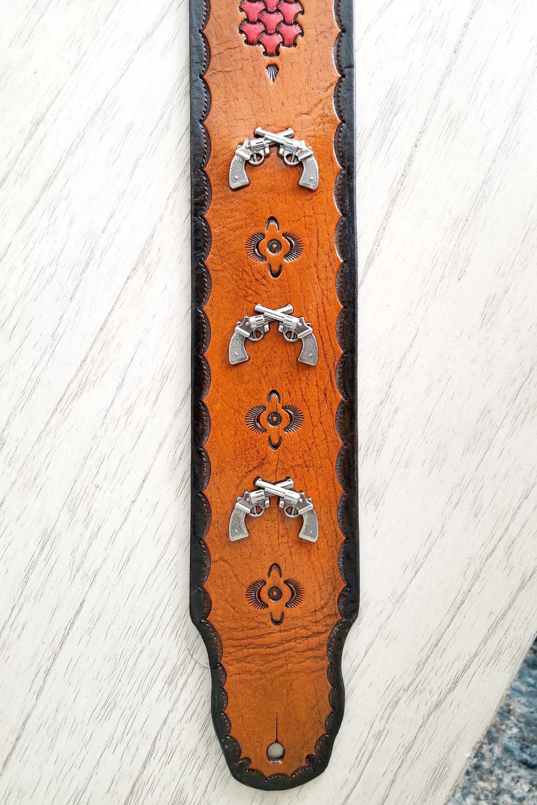 Handmade Leather Guitar Strap Etsy