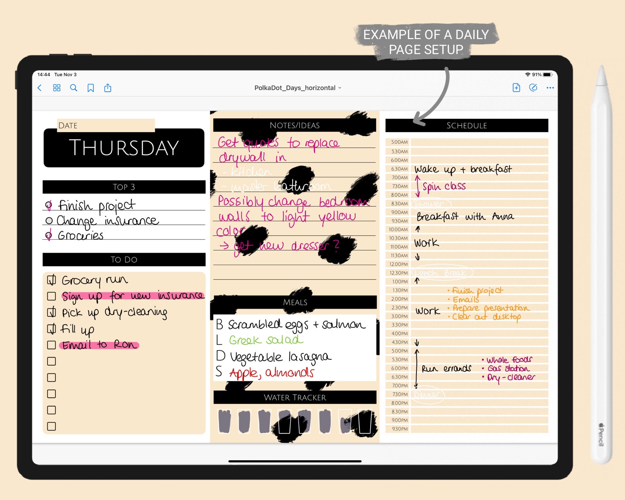Polka Dot Planner Printables