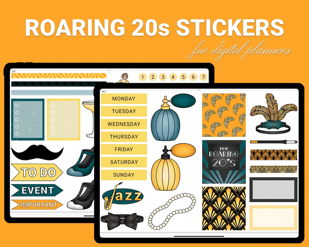 The Roaring 20s Sticker Set for Digital Planners Goodnotes - Etsy