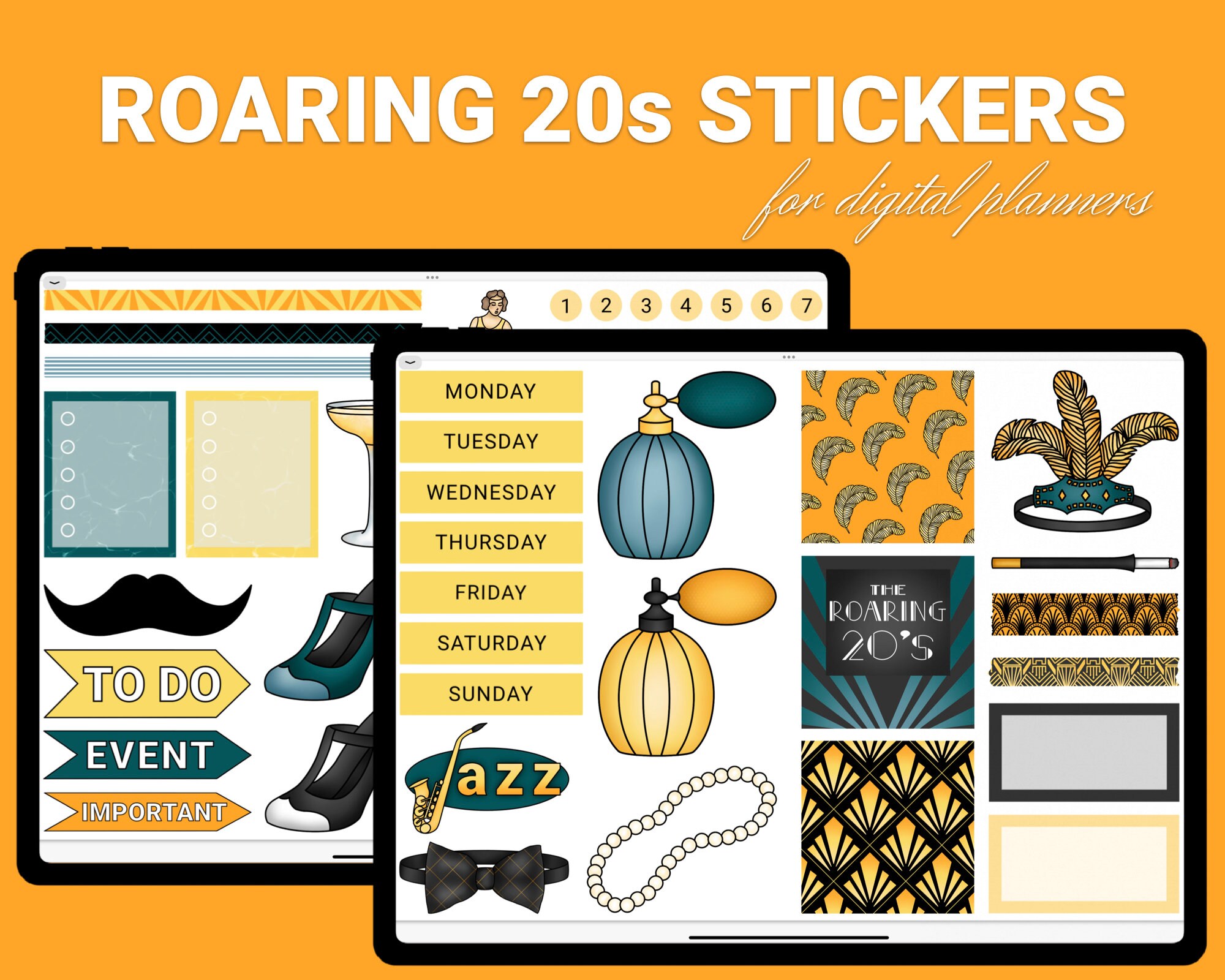The Roaring 20s Sticker Set for Digital Planners Goodnotes - Etsy