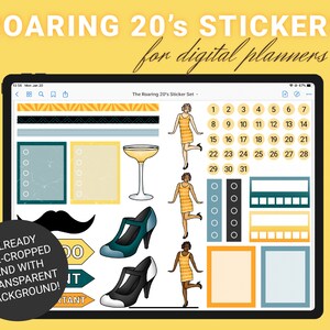 The Roaring 20s Sticker Set for Digital Planners Goodnotes | Etsy