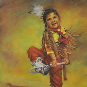 Josie Dances the Hoops - Signed Limited Ed. Art Print by Carol Theroux 15x12 S/N