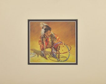 Josie's World by Carol Theroux Print Reproduction 9x12 Mat Ready for Frame