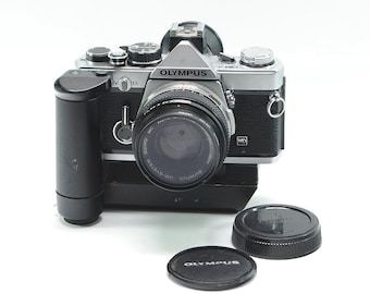 Appareil Photo Argentique Olympus Om-2N + 50Mm F1.8 F.Zuiko Auto-S Noir Reconditionné refurbished