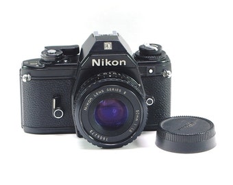 Nikon EM 35mm SLR Film Camera Body Series E 50mm f/1.8 AI-S Lens Ultra-Compact 1979