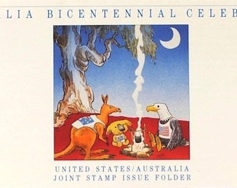 United States / Australia Bicentennial Celebration Joint Stamp Issue 1988