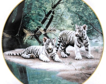 Partners Nature's Playmates 1991 Charles Fracé Wildlife Art Bradford Plate COA