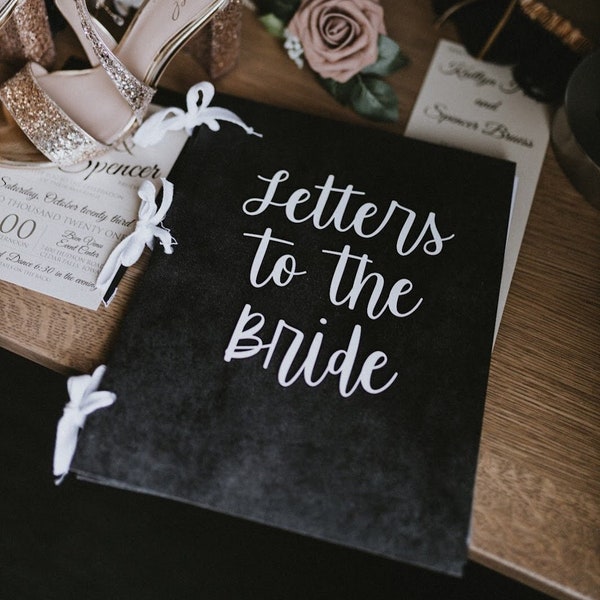 Letters to the Bride Book - 3D Lettering | bridal | bride gift | bridesmaid | wedding gift idea | custom | glitter