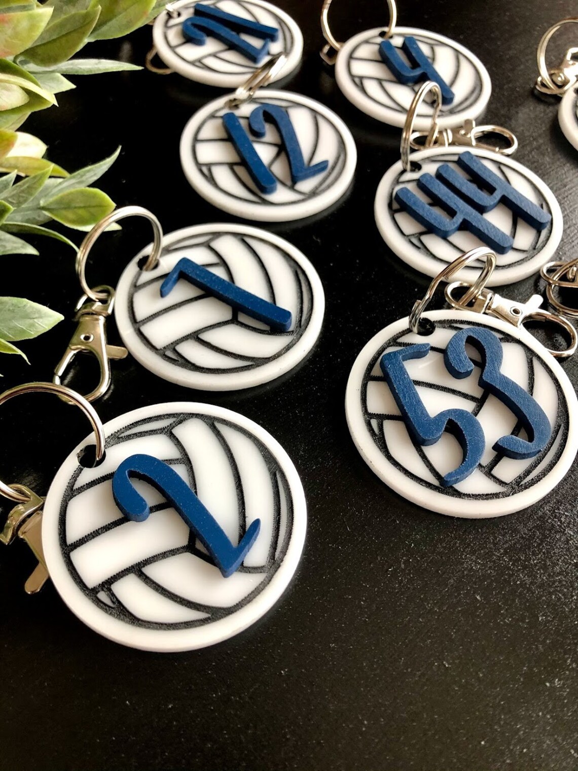 Volleyball acrylic keychains custom keychain number Etsy