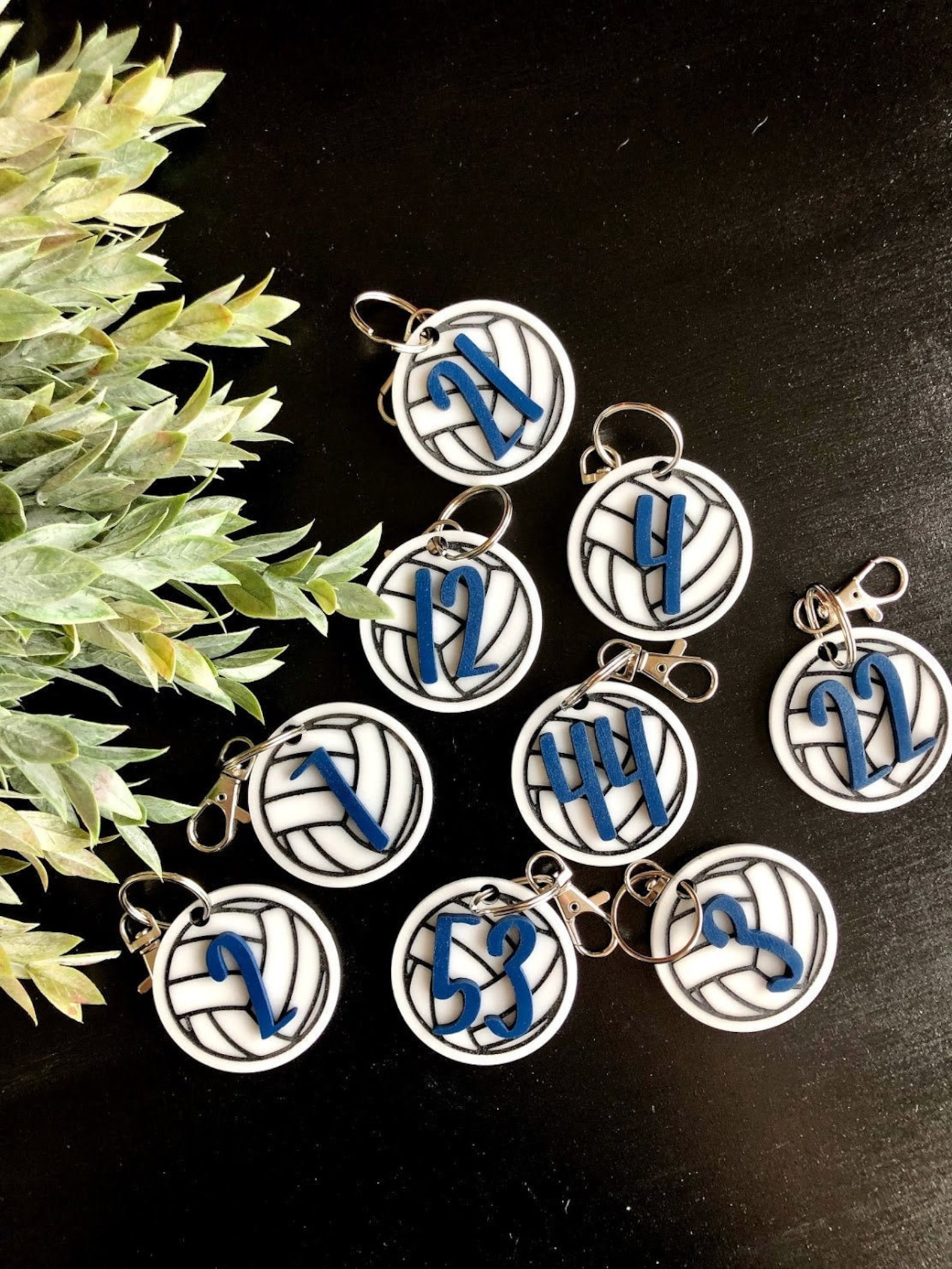 Volleyball acrylic keychains custom keychain number Etsy