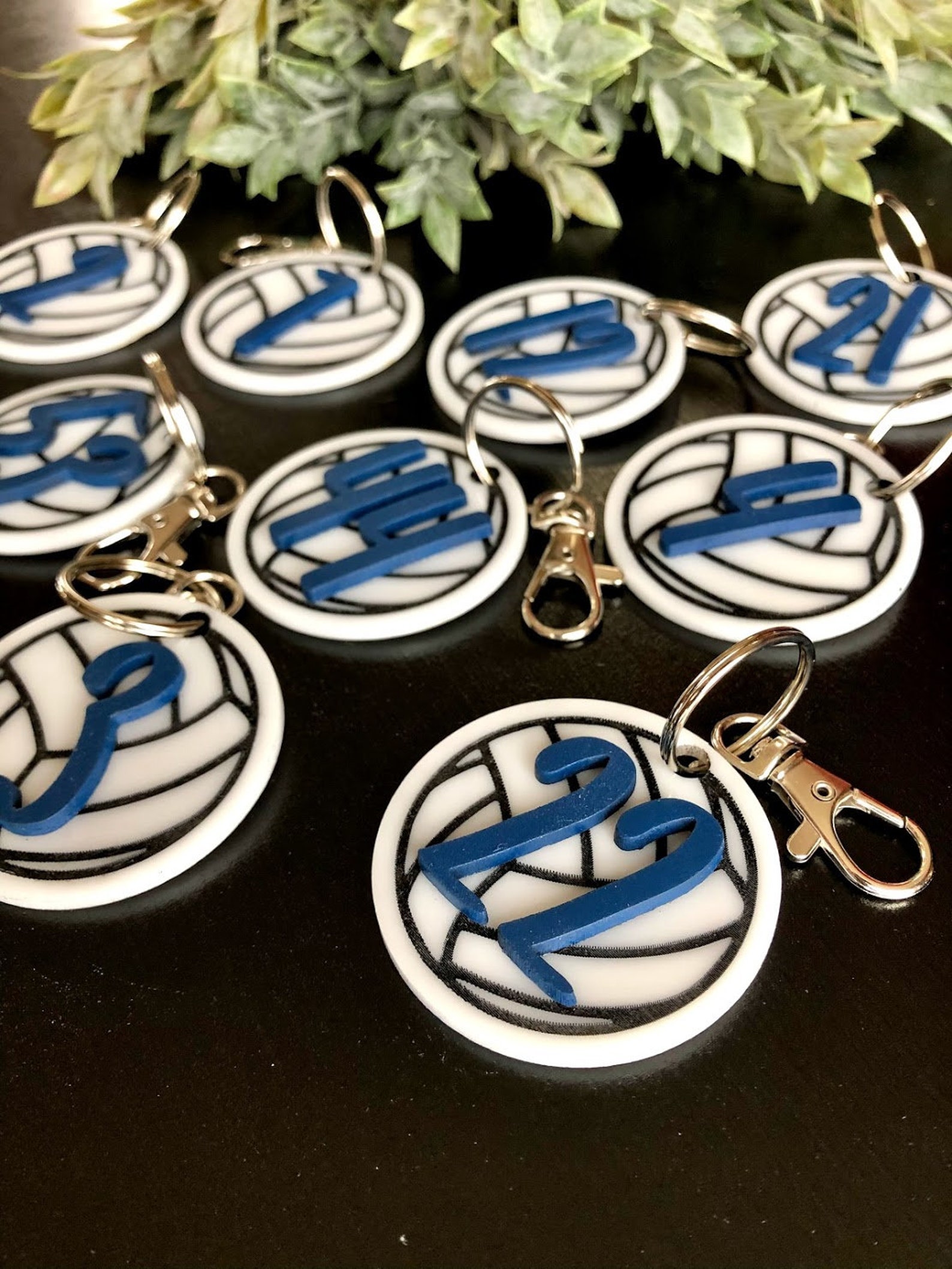 Volleyball acrylic keychains custom keychain number Etsy