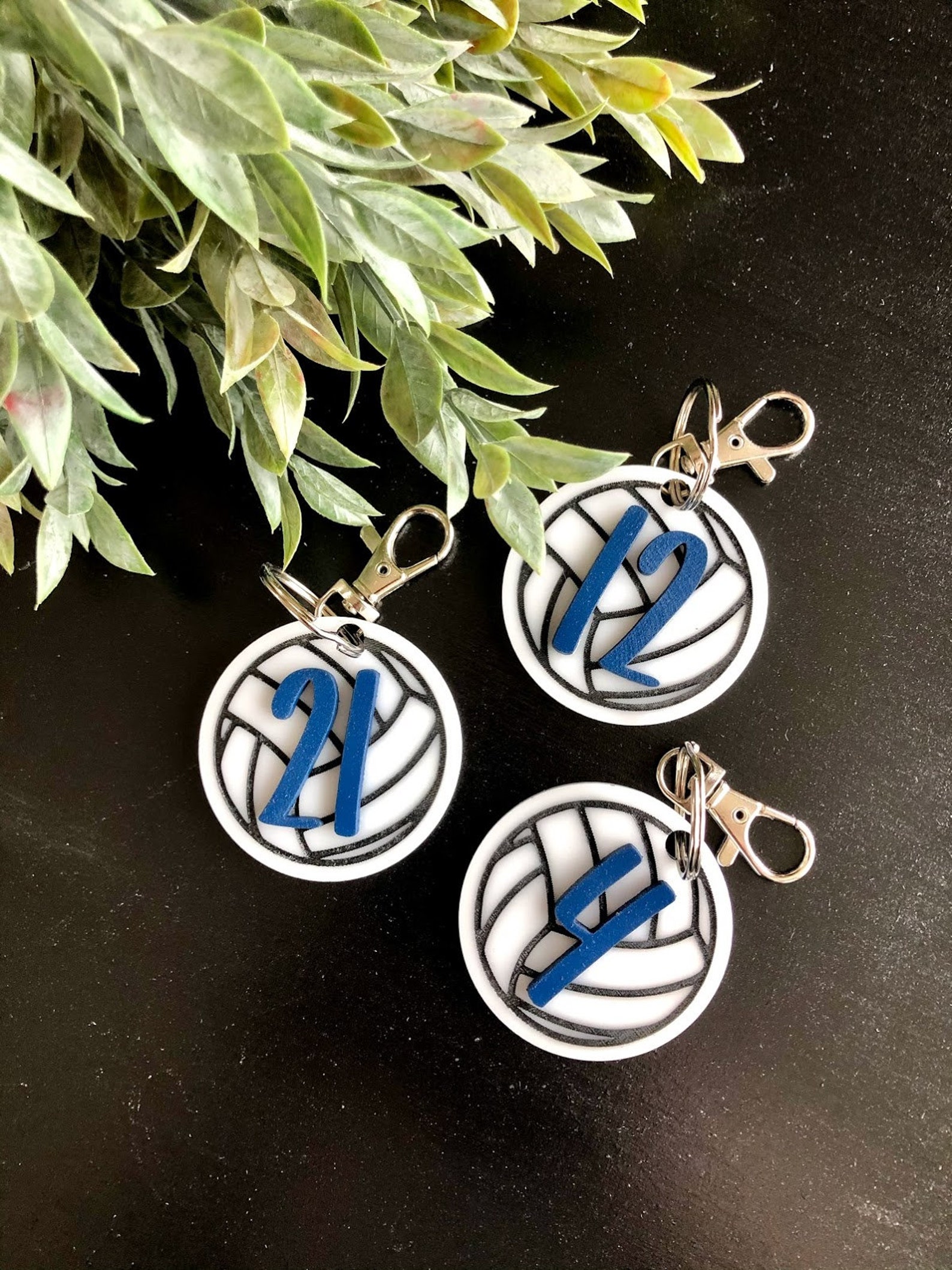 Volleyball acrylic keychains custom keychain number Etsy