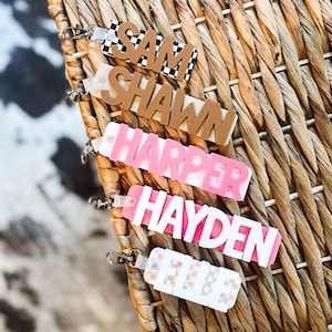 Acrylic Name Keychain | Backpack Name Keychain | Back to School Keychain