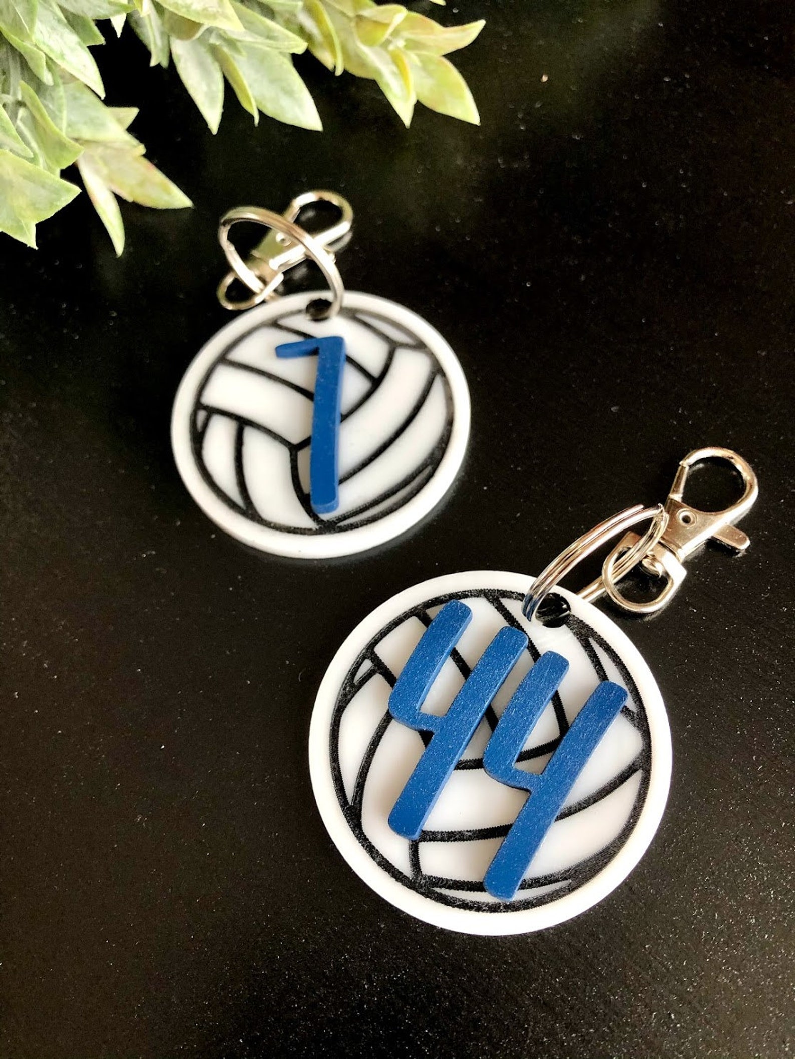 Volleyball acrylic keychains custom keychain number Etsy