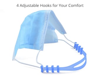 Silicone Face Mask Ear Saver - Adjustable Comfort, 2-Pack
