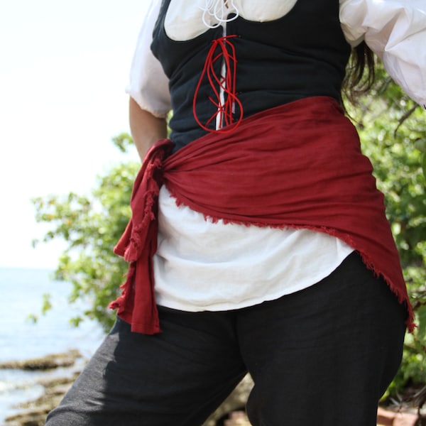 Ladies fringed pirate sash